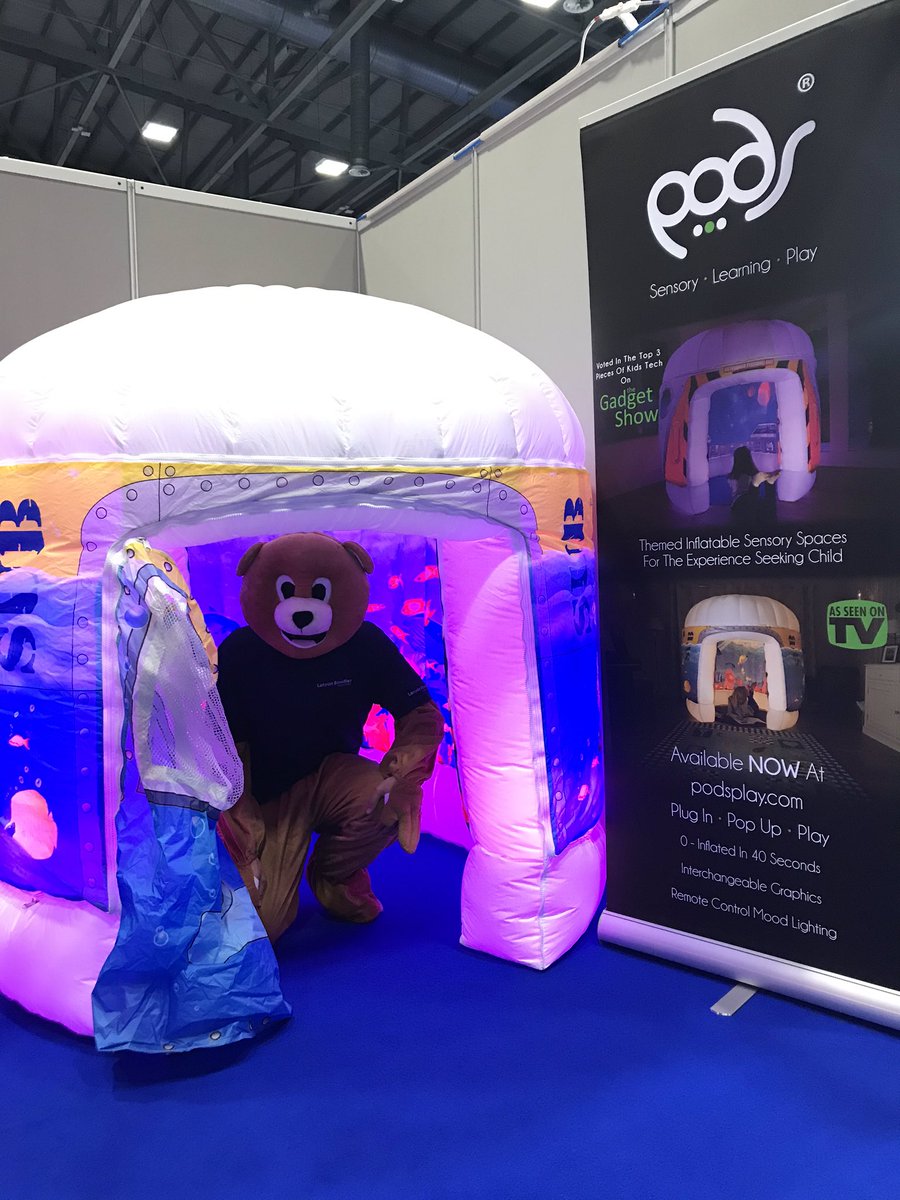 LBLawClinNeg's tweet photo. Our #LBBear has just experienced the @podsplay inflatable #sensory play space as seen on @TheGadgetShow at the @disabledliving @kidztoadultz Middle exhibition at the @RicohArena https://t.co/fp0O5QhhvK