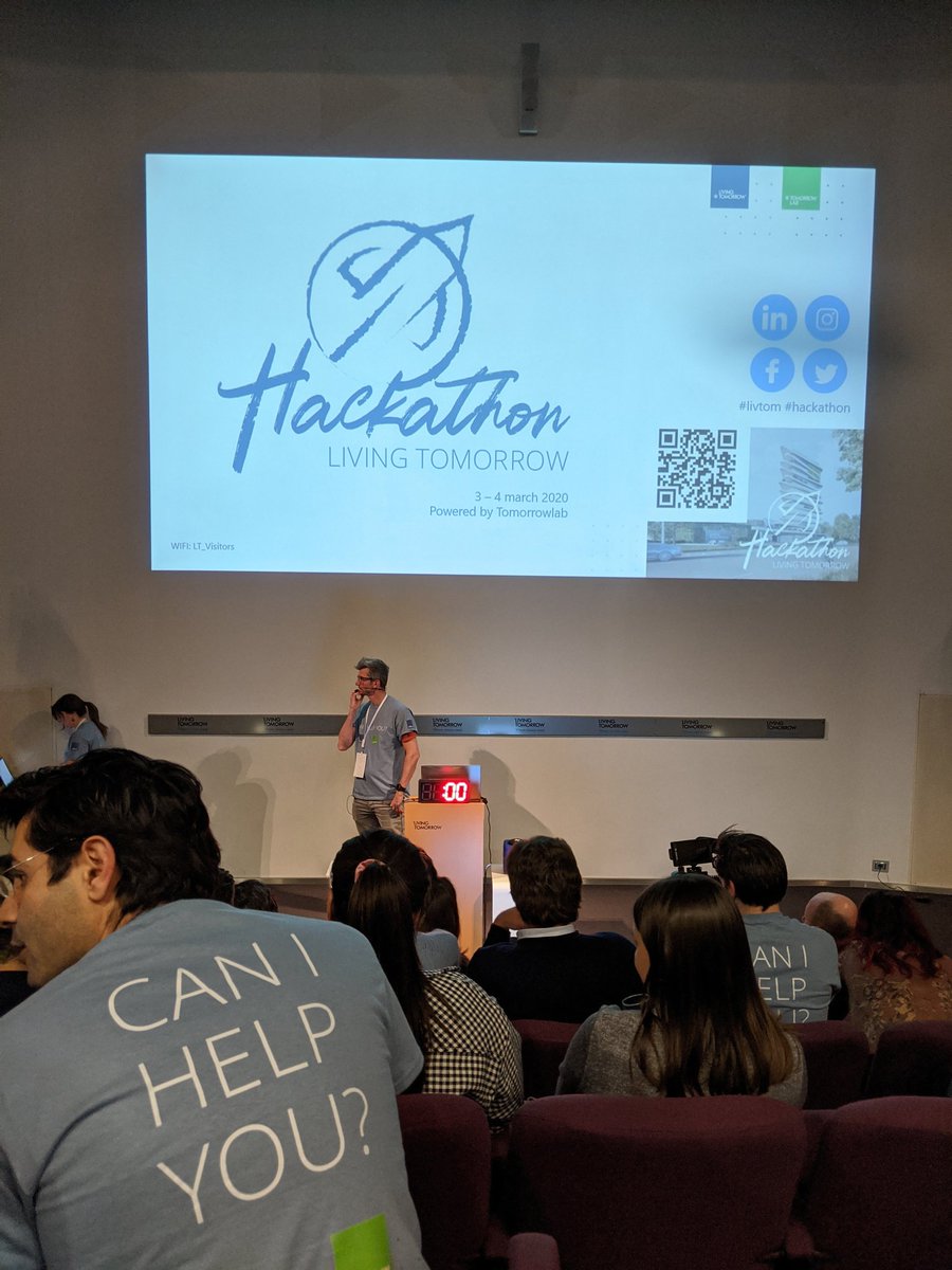 Phille88's tweet photo. 10 teams explored the different challenges in our #hackathon at Living Tomorrow. Now, it's pitch time! Who's gonna win the stay in the all-new Hotel of Tomorrow?
#livtom #tomlab https://t.co/myHo0hJ6RY