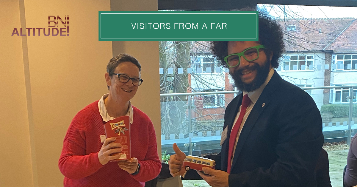 BNI_Altitude's tweet photo. How far would you travel to network with great businesses? We gave a warm welcome to Joanna Dolan who travelled all the way from New South Wales, Australia. It was great to have her part of our group, learn about her business and to top it off she won the door prize! https://t.co/q9RJIEmqd2