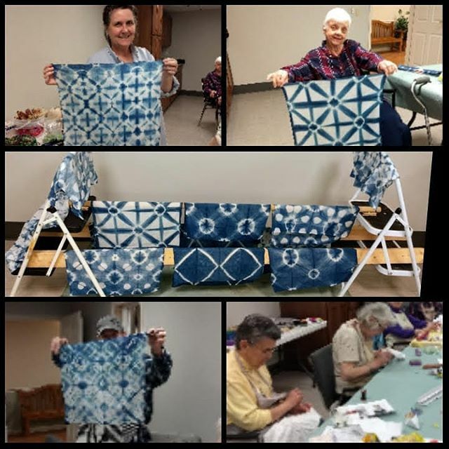 dyeanddesign's tweet photo. Flashback to this day last year when I had the great good fortune to run an indigo workshop at the Bell Trace retirement community. That's my mom in the upper right! Sick a wonderful, curious, creative bunch of seniors! Thanks to Julie Hill for making th… https://t.co/GZqUrLuh8D https://t.co/yngUG15AyG