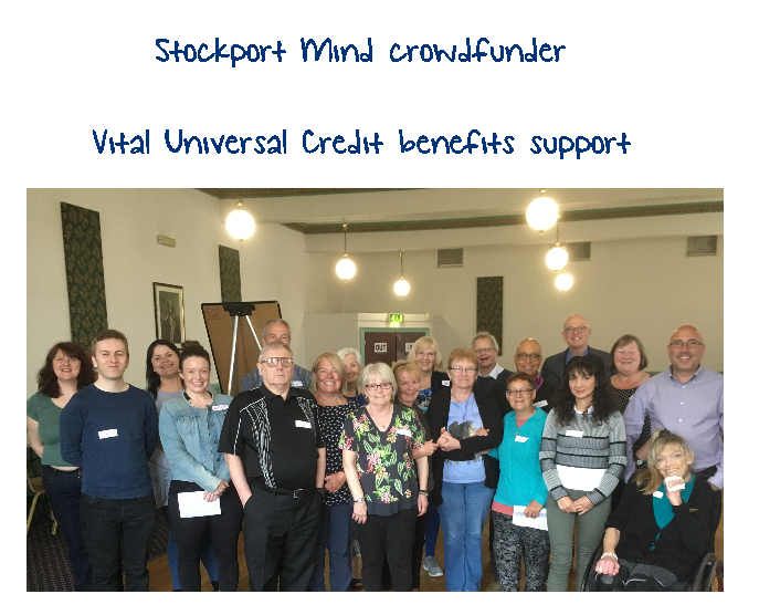 stockportmind's tweet photo. We need your help! In #Stockport there's a significant need for additional, specialist #mentalhealth support around Universal Credit benefit applications. One key reason is these are online-only.

We're #crowdfunding for a service to help > https://t.co/zLbMIMGeec

Please RT :) https://t.co/sWsO0cF3pZ