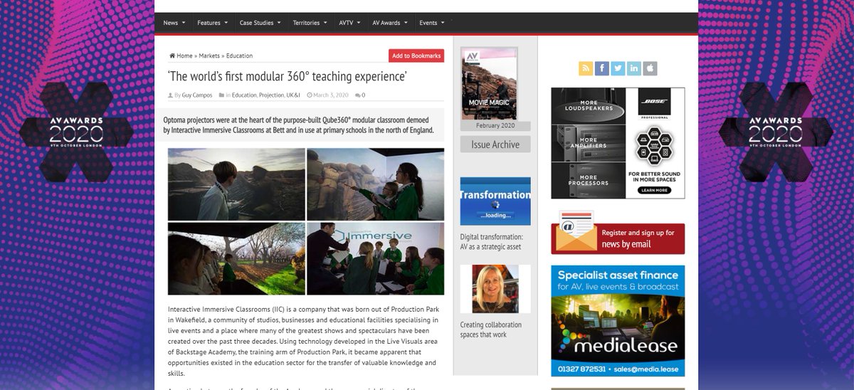 full3sixty's tweet photo. Wow we made the front cover of AV magazine this month!
Give our article a read from @OptomaUK
#education #edtech #groupVR #immersive
https://t.co/gR2ywD5MFK to learn more
https://t.co/QyrAqumBcw https://t.co/8bAp80GvFj