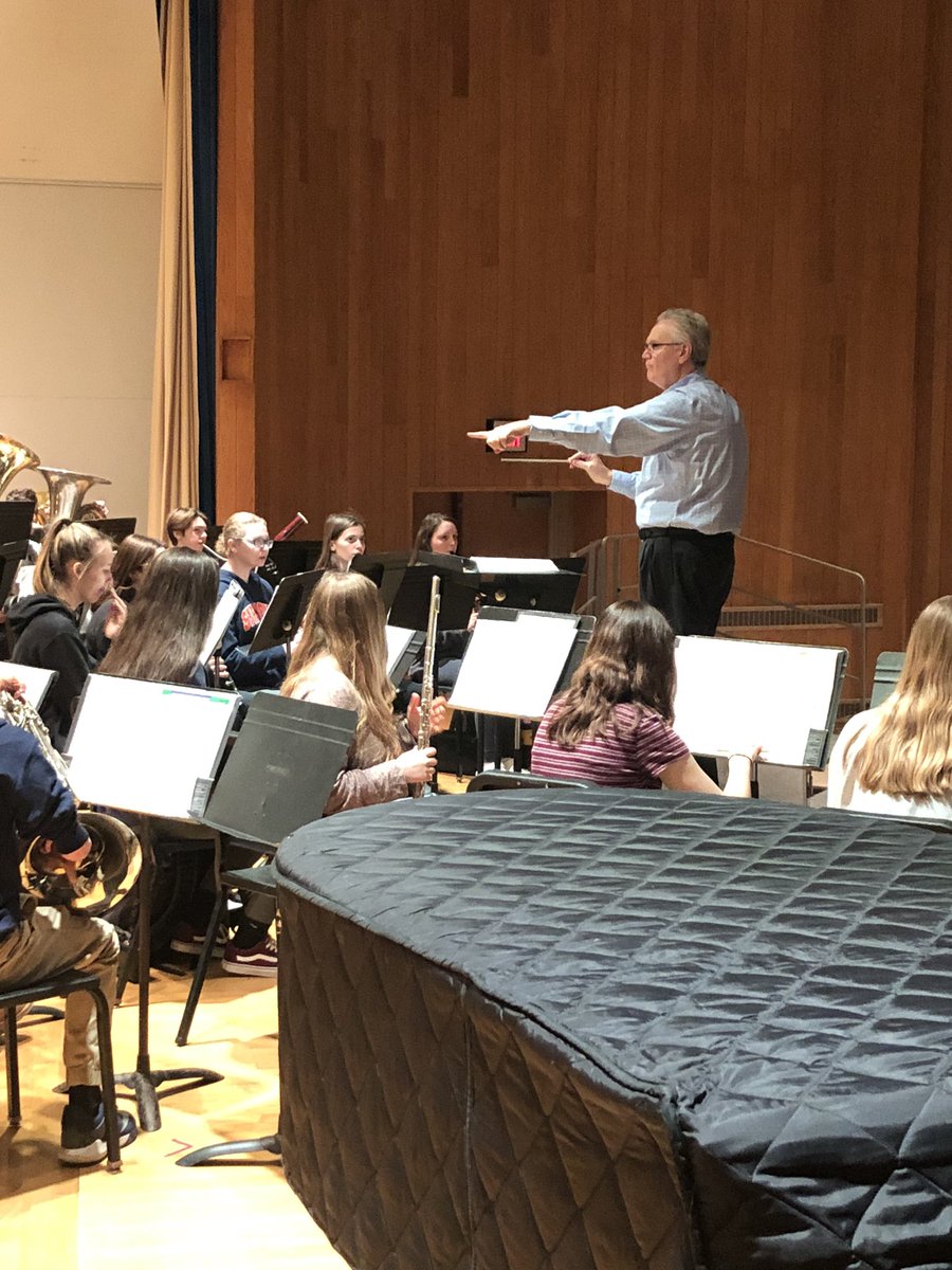 wdavern's tweet photo. We welcome Dr. Russ Mikkelson from The Ohio State University as our guest conductor for our 53rd Festival of Bands. Great to have him back at WG! @WestGeneseeCSD @jdbillscnzm https://t.co/epqZCTxiWT