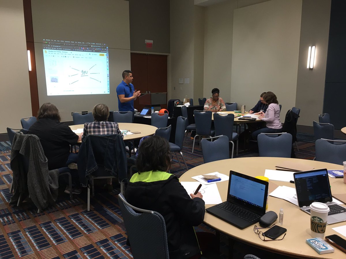 ncties's tweet photo. #NCED-ucators learning how to #sketchnote with @manuelherrera33  at #NCTIES2020. https://t.co/6tORyUE5Xk