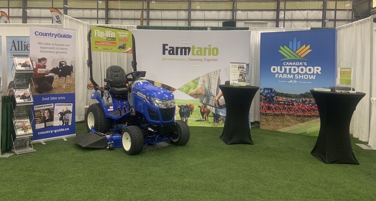 Heading to #LdnFarmShow this week? 

FIND US at BMO Building 1, booth 510 and you could win a brand new 2020 <a href="/NHAgriculture/">New Holland North America</a> Workmaster 25S Compact Tractor Plus Mower by entering Flip &amp; Win with <a href="/farmtario/">Farmtario</a>! #LdnFarmShow

Details here: flipandwinwithfarmtario.com