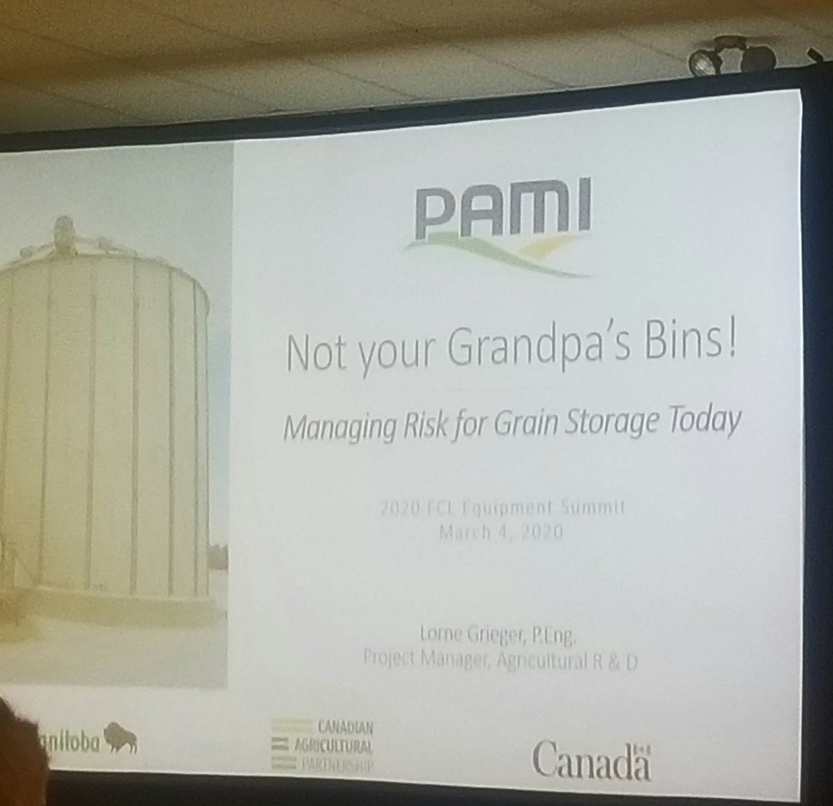 Kick off Day 3 of #equipsummit20 with PAMI #equipit #grainconditioning #pami @RiverbendCoop @Riverbend_Ag @Coop_Ag