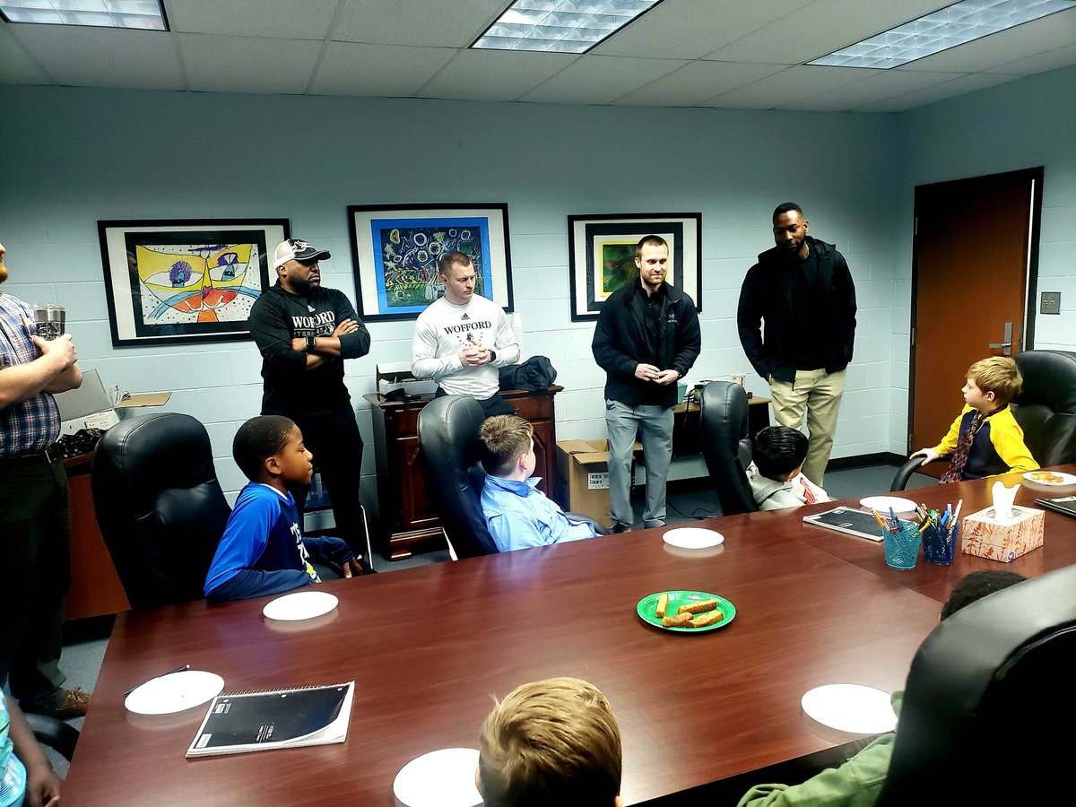 cannons_elem's tweet photo. BAM was blessed to have more amazing speakers this morning from @Wofford_WBB @WoffordStrength @Wofford_FB come pour into our youth men. Thanks so much to @CoachTrent_Bunn &amp; Coach Kerr. 
And now @CoachRGreene &amp; @CoachFB3 @SpartanburgD3 @GOCENTURIONSGO https://t.co/SwMaeE6LQd