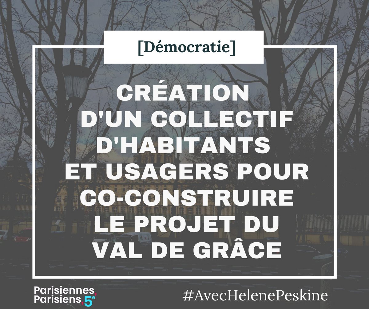 Parisien_nes05's tweet photo. [J-11 Municipales]

➡️ L’équipe Parisiennes, Parisiens 5ème vous promet plus de démocratie et de concertation entre les habitants !
Pour cela, votre voie(x) est essentielle !

#Le5emeAuCoeur #AvecHelenePeskine #Municipales2020 #MunicipalesParis2020
@HlnPsk5 https://t.co/S1Vkvb2zM4