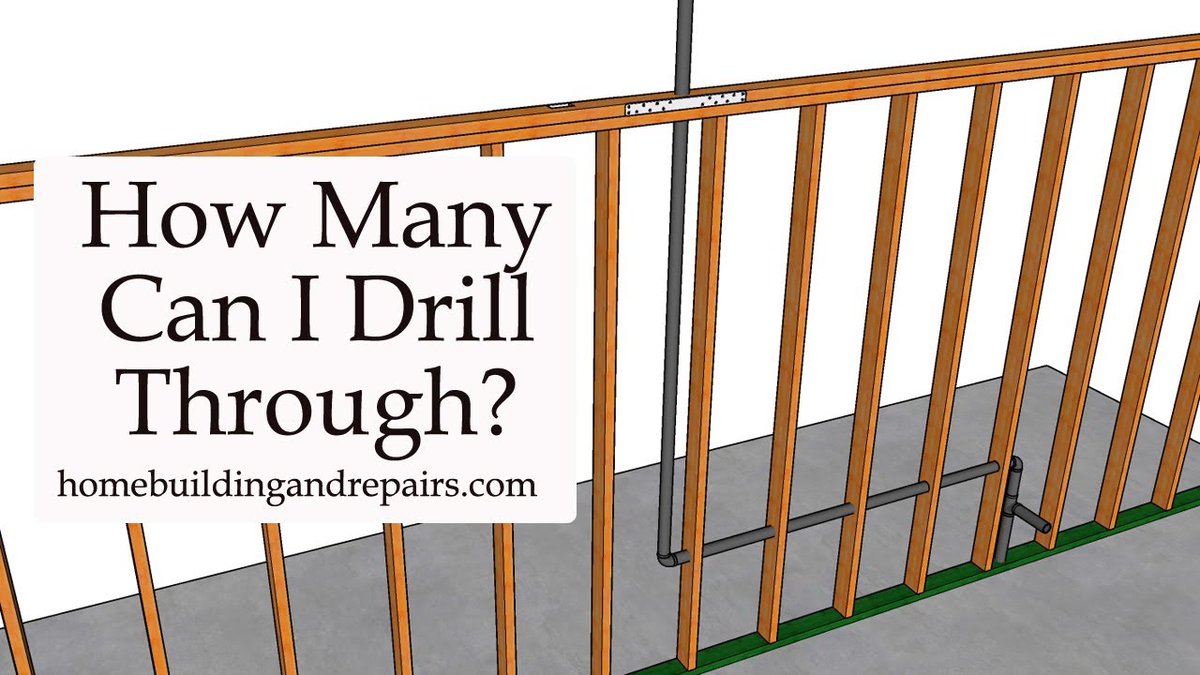 What Building Code Books Say About Drilling Through Wall Framing Studs - Plumbing And Electrical youtube.com/watch?v=nVFIOA…