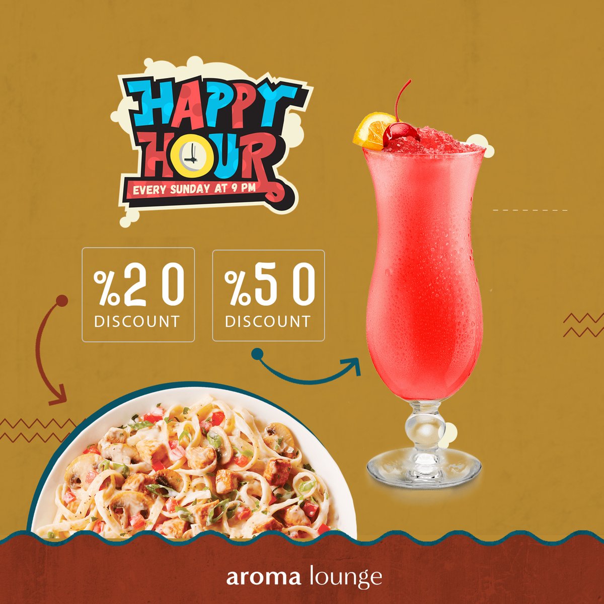 ErbilArjaan's tweet photo. Don’t miss our happy hours offer everyday at Aroma Lounge to enjoy 50% discount on drinks and 20% discount on food from 4:00 - 8:00 PM!

For reservation and further info, please call 0662115555 https://t.co/Ipl5Q4cYhw