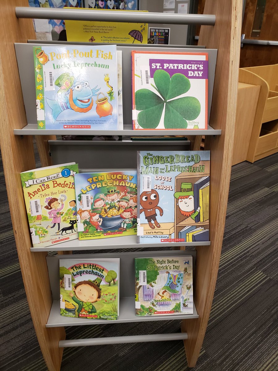 MichelleRHouse's tweet photo. St. Patrick's Day books are ready to be checked out! #ppcd32 https://t.co/5ZFWP3taYm