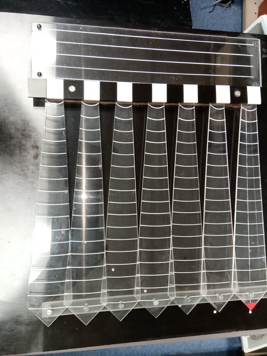 Newmanphysics's tweet image. We also have a lot of kit we show the students left over from the days before computer animations. These are two of my favourites from the diffraction cupboard. These are about as big as a small TV screen.

#chatphysics #iteachphysics #iopteaching #asechat