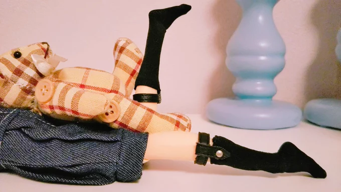 花帽子のえれん君赤いチャイナ服も買ってあるんだよ～今度お着替えしよーね 