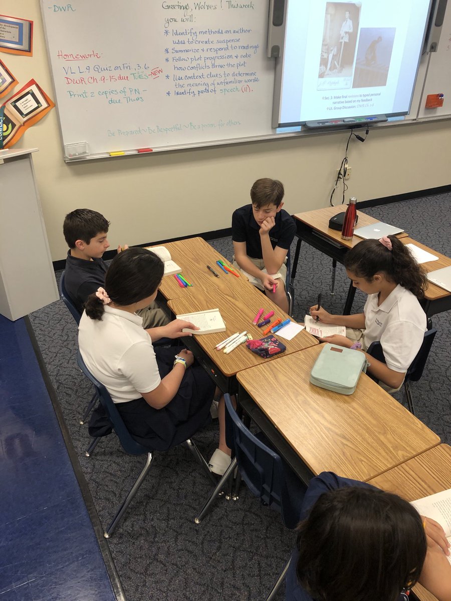 mrbertha's tweet photo. ⁦@SFESHouston⁩ 6th graders in lit group discussions this morning. https://t.co/JmtWrrx8qA