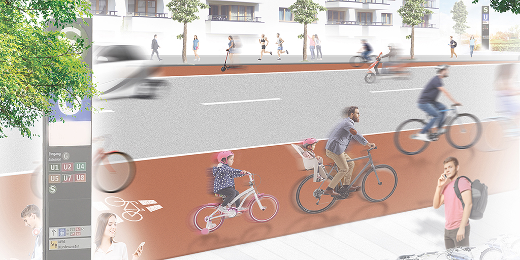 StadtMuenchen's tweet photo. Die Landeshauptstadt München macht einen weiteren Schritt in Richtung Verkehrswende: Auf zehn weiteren Straßen und Plätzen in #München soll die #Fahrrad-Infrastruktur massiv gestärkt werden. 
ℹ️ Details zum Maßnahmenpaket: https://t.co/6eJf27S4LV https://t.co/0ouwfCIR6Z