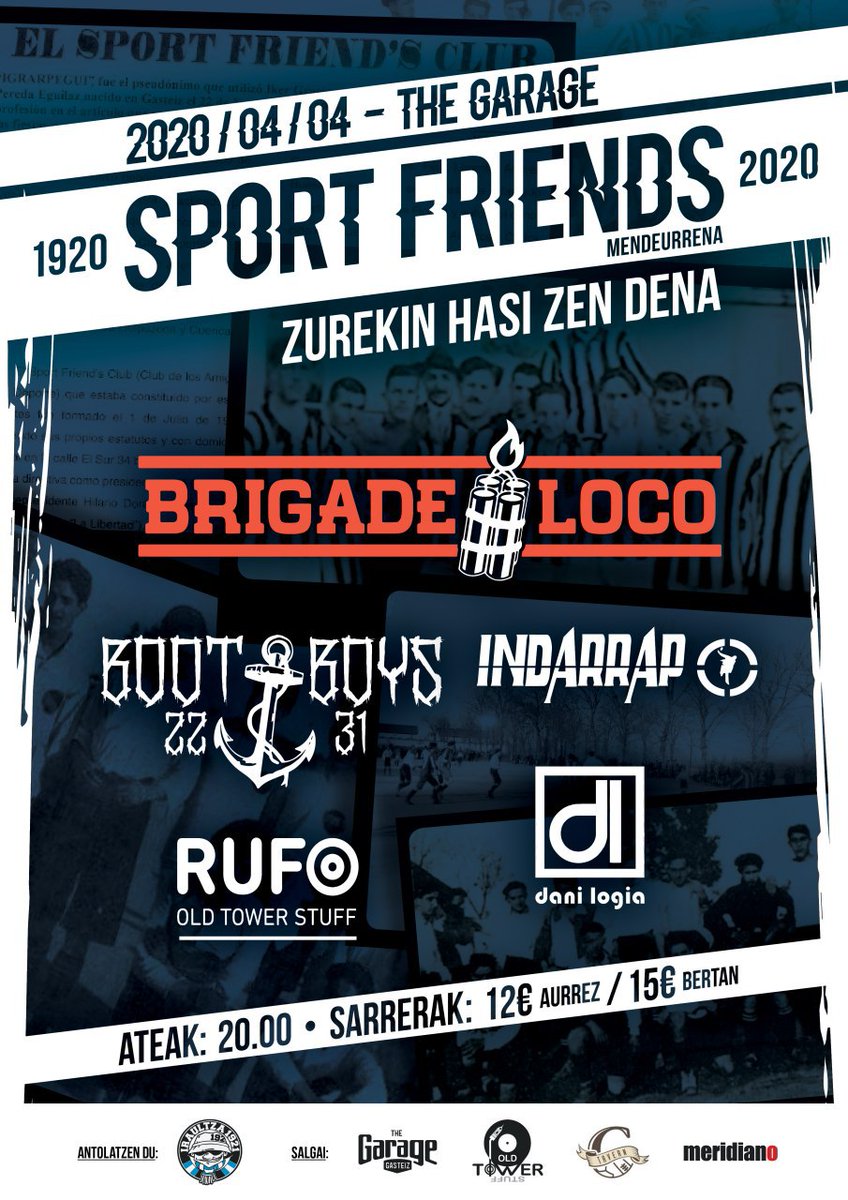 Iraultza1921's tweet photo. 🔥⏳🔥 Badator, badator!!!!
Sport Friend´s Club.
Zurekin hasi zen dena.
Sarerrak:
#theCornerTavern
#oldTowerStuff
#theGarage
#meridiano
#HerrikoAgurain
#ZubigainTabernaAraia https://t.co/sqpxpuS9YZ