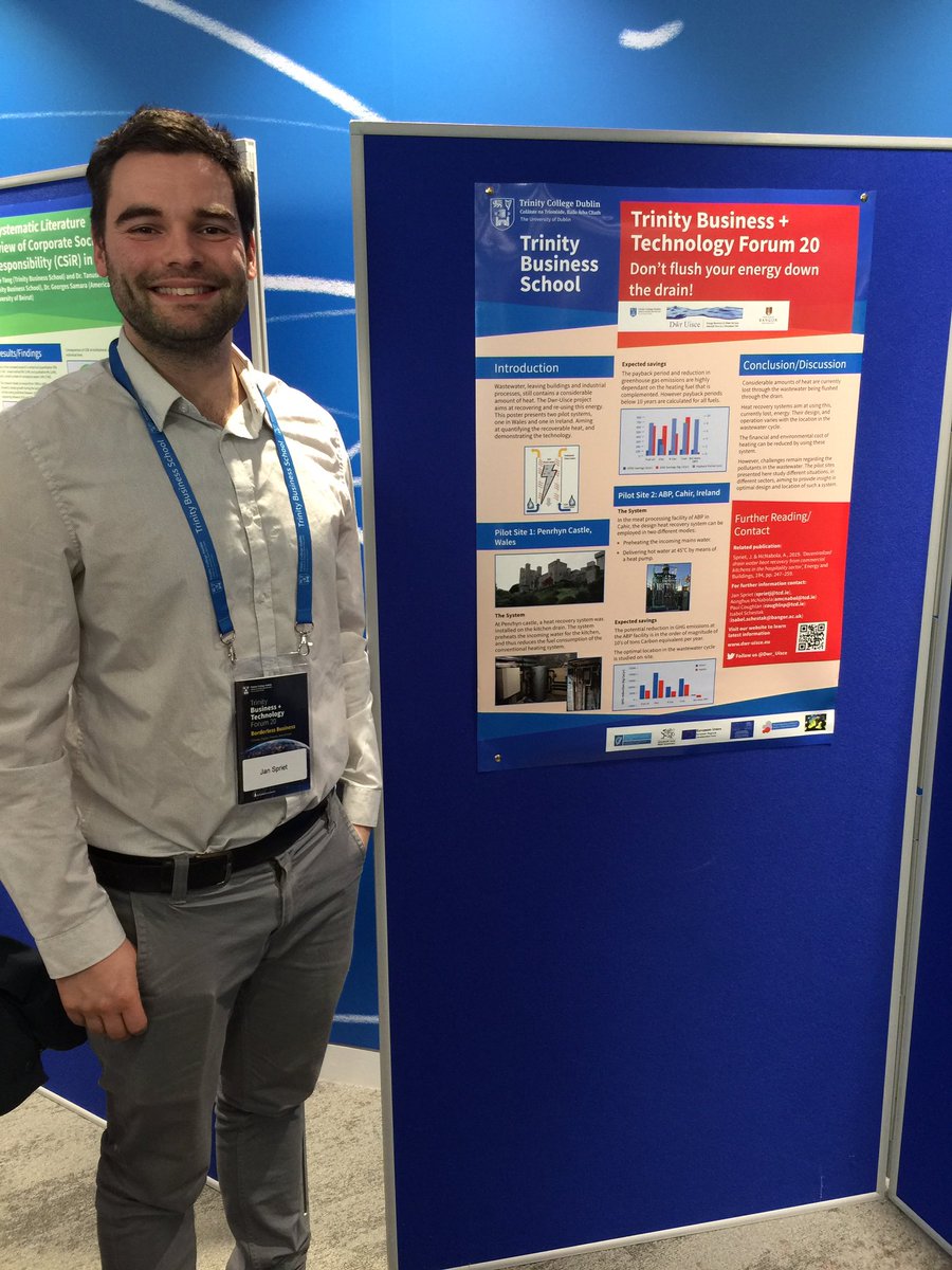 Dwr_Uisce's tweet photo. @TCDBusiness here are our researchers presenting at the Trinity Business + Technology Forum. #TechnologicalSolution #microhydropower #wastewater #EnergyRecovery #GreenInnovation @tcddublin @BangorUniPress @Interreg_eu @IrelandWales https://t.co/GevsQk7L60