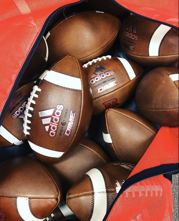 Getting some new balls ready for the Spring 😍🏈 <a href="/RFootball/">Rutgers Football 🪓</a>