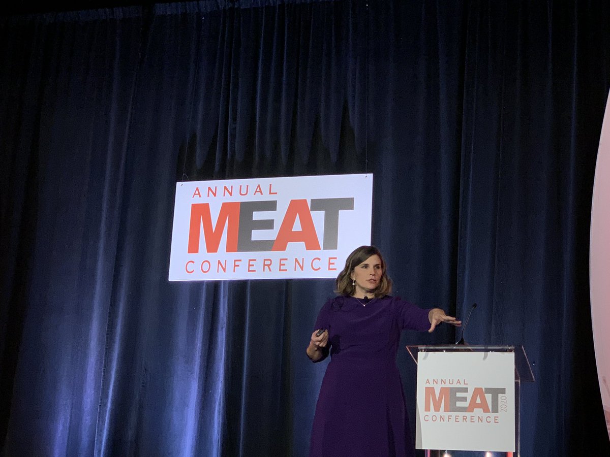 KatMartin773's tweet photo. We can’t fix meat sustainability challenges as individual companies, it will take collective action across the supply chain to make the changes consumers want, says OSI Group’s Nicole Johnson-Hoffman at #amc2020 #meatconference https://t.co/h0b5a32Knj