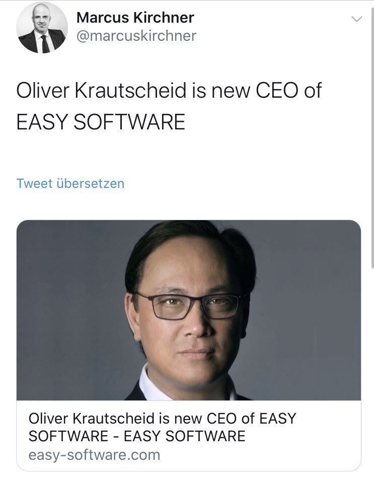 EvilChasing's tweet photo. #Easy_Software Nachschulungsbedarf bei @marcuskirchner? „CEO Oliver Krautscheid“ war #fakenews  Der Wendler sagt:“EGAL“ Altgediente Mitarbeiter sehnen sich #ManfredWagner zurück, den #Krautscheid verjagt hat. Siehe Abstimmung. https://t.co/vAS2hLNCdh