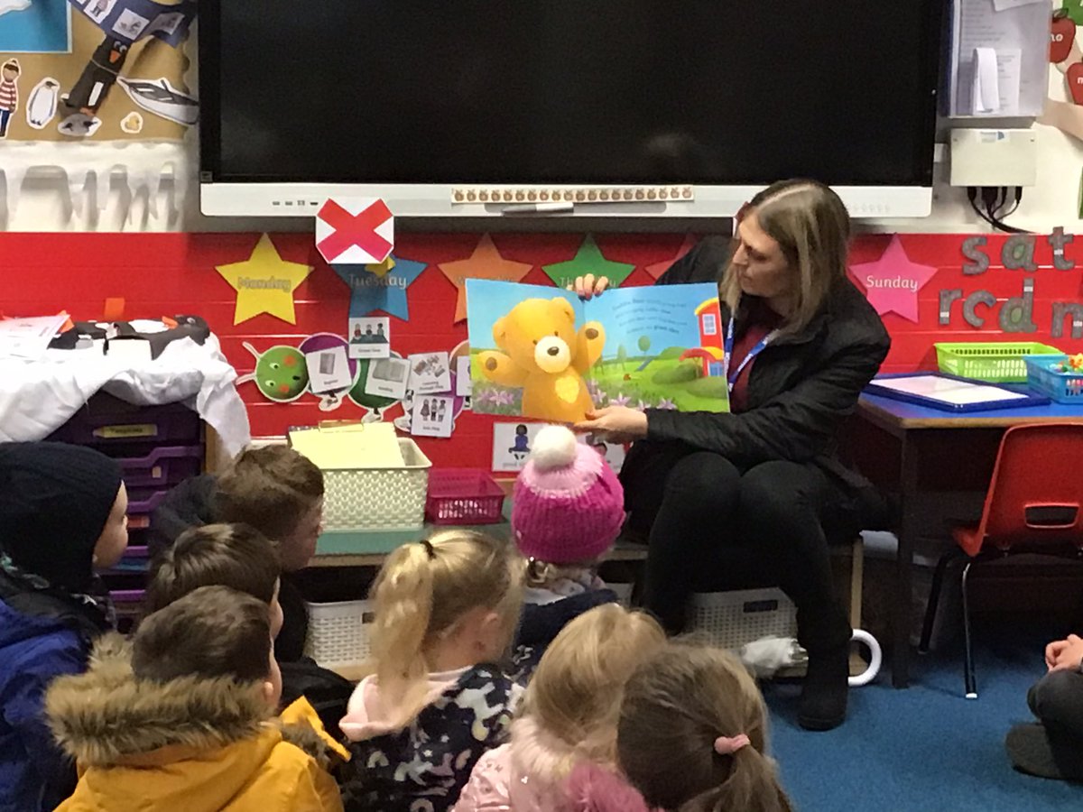 WilliamShrews's tweet image. More excitement in Reception, our first secret reader of the half term. We loved the cuddle bear story. #SecretReader