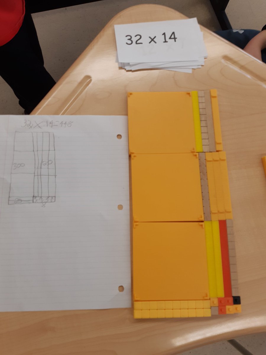 MrSlobodnick's tweet photo. Bringing in some drawing today to help deepen our understanding of the area model. #HRCEmath @Ms_Champion_ @Tupper1930 https://t.co/WVSBhEnknD