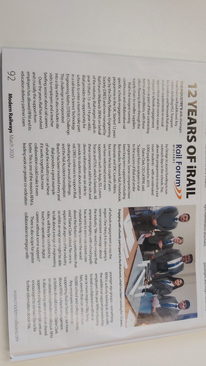 railsmart's tweet image. Many thanks to @Modern_Railways for featuring our involvement in @RailHumanLib hosted by @GUTS_STEM . There will be a host of #RailSmart volunteers on the day and we have some great #STEM activities on the @3Squared stand. Wonderful to see this&amp;amp; iRail promoted in the trade press.