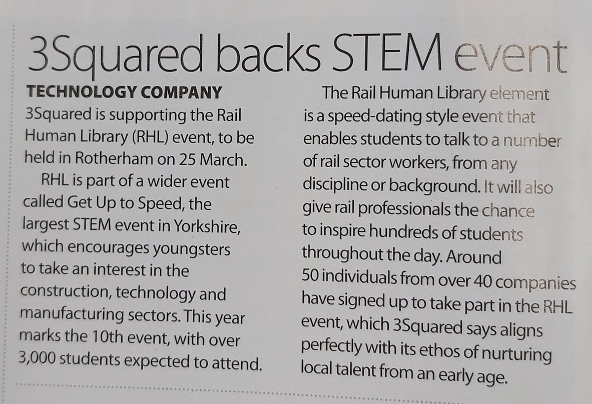 railsmart's tweet image. Many thanks to @Modern_Railways for featuring our involvement in @RailHumanLib hosted by @GUTS_STEM . There will be a host of #RailSmart volunteers on the day and we have some great #STEM activities on the @3Squared stand. Wonderful to see this&amp;amp; iRail promoted in the trade press.