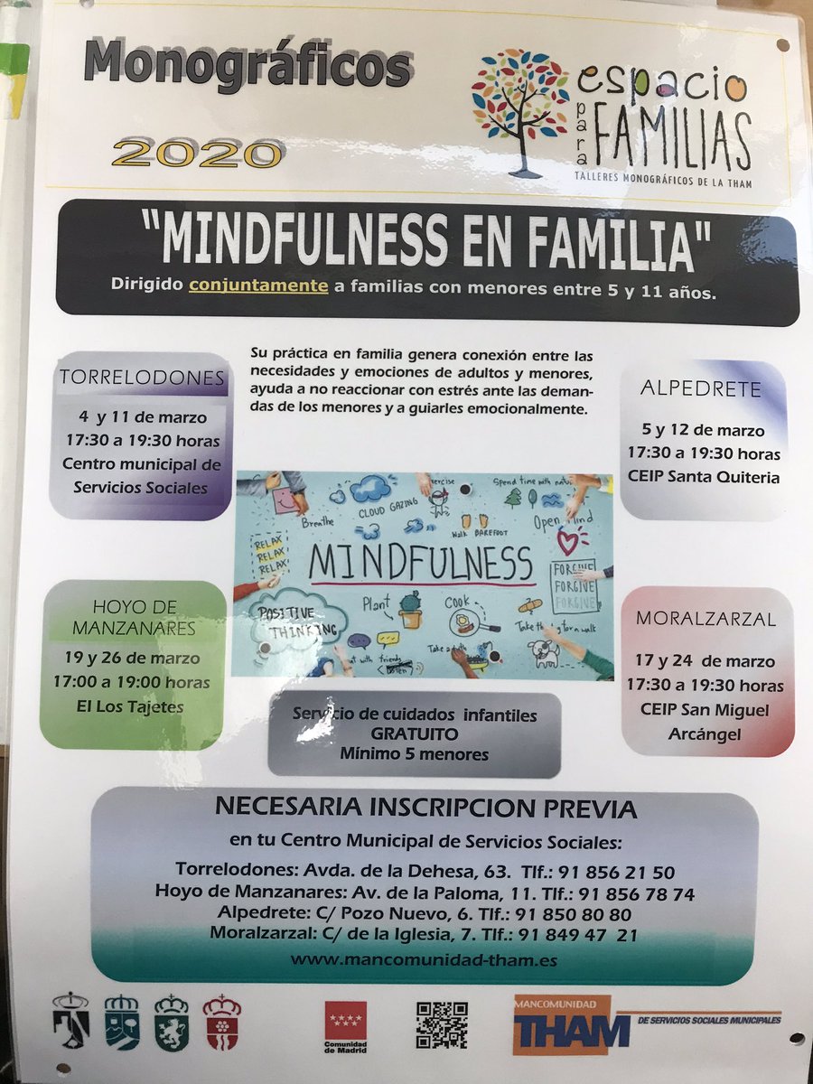 ceipelraso's tweet photo. Nuevo monográfico de “Mindfulness en familia” por parte de la THAM dirigido a familias con menores entre 5 y 11 años cuyo ponente es Grupo Crece. Aquí tenéis las fechas, lugares y horarios. https://t.co/66zsMzdQ13