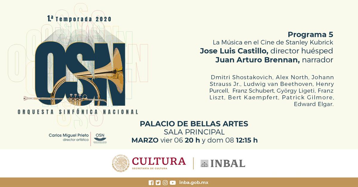 OSN_MX's tweet photo. No se pierdan este maravilloso concierto con la @OSN_MX  este fin de semana, ¡Vámonos al cine! https://t.co/ezSkVBEkHP
