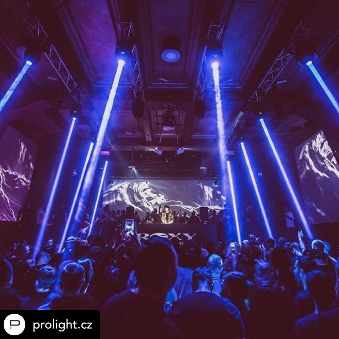 Robelighting's tweet photo. Hanging out at the Roxy Prague with PROLIGHT s.r.o. lighting up the night using a rig with @Robelighting #Pointe, #MiniPointe and #LEDWash300 luminaires.

#robelighting #robeintherig #prolight_cz #clublighting #nightclubdesign #lightingtech #lightingdesign https://t.co/95WchSrert