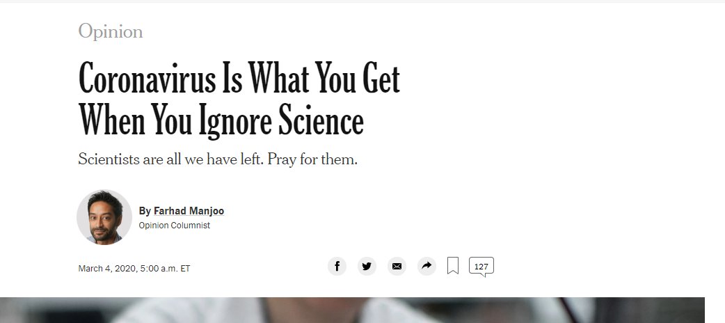 PeterNeumann11's tweet photo. Quote of the day:  "If it’s true that a lot of Americans don’t know a lot about science, it’s because across American society, science is actively undermined, underfunded, ignored and suppressed." https://t.co/CEZ12laJYk 
@TuftsCEVR #publichealth #coronavirus #COVD19 @nytimes https://t.co/eZdpgzredw
