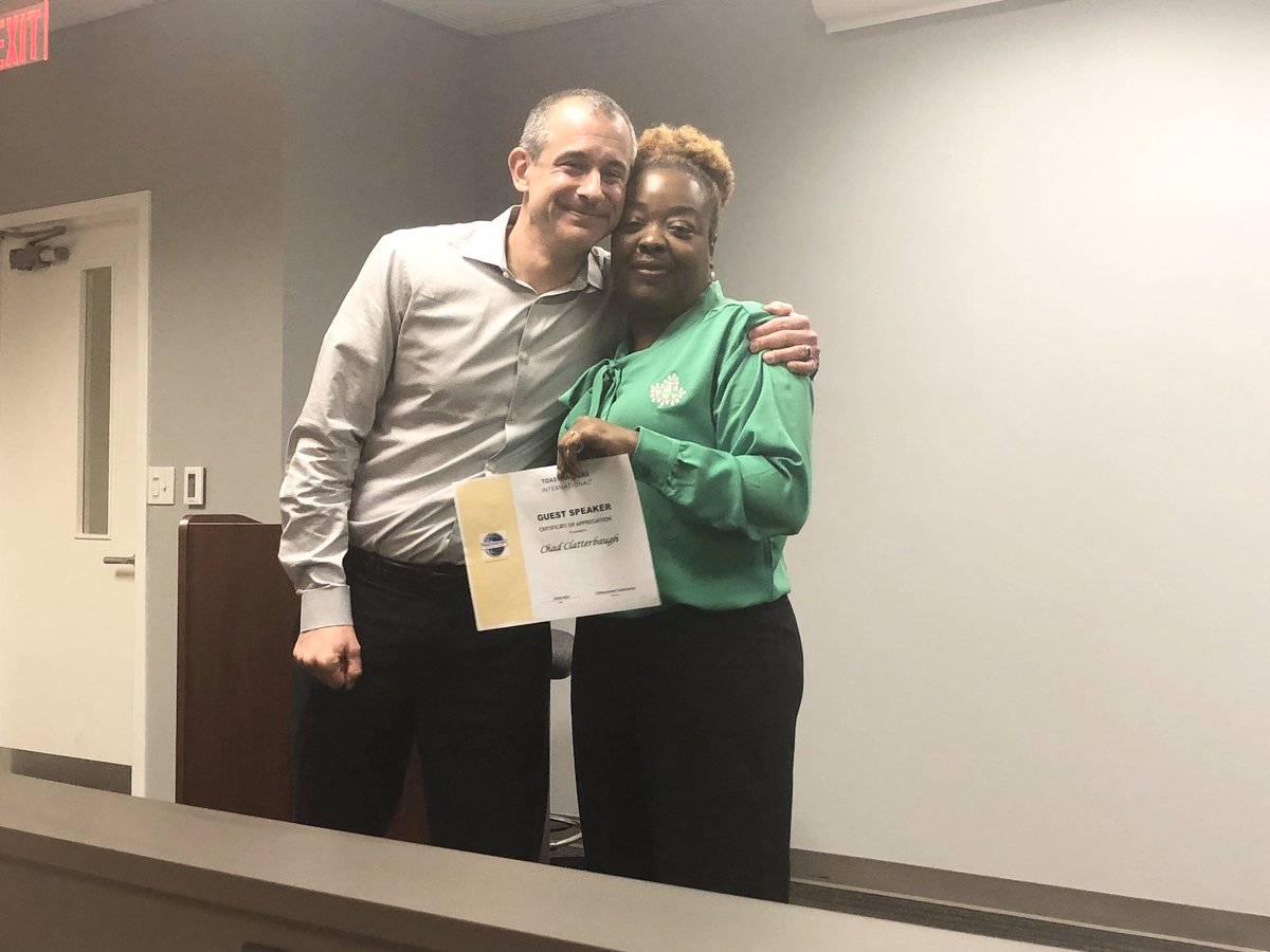 JetaunOsborne's tweet photo. February &amp; March are “Talk Up Toastmasters” months and our Club “Talking Aprons” at the SSC has had the pleasure of having some of our leaders as guest speakers to speak on the importance of speaking!! 😊 Thank you!! #TalkingAprons #Toastmasters #Homedepot @ChadClatterbaug https://t.co/ALOBLpz3Mz