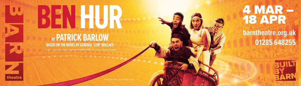 RomanBathsBath's tweet photo. Based on one of the best-selling books of the nineteenth century, Ben Hur opens at @theBarnTheatre, Cirencester today! π Book tickets now > https://t.co/zyW2fg5cwo https://t.co/BEhRo1ty7d