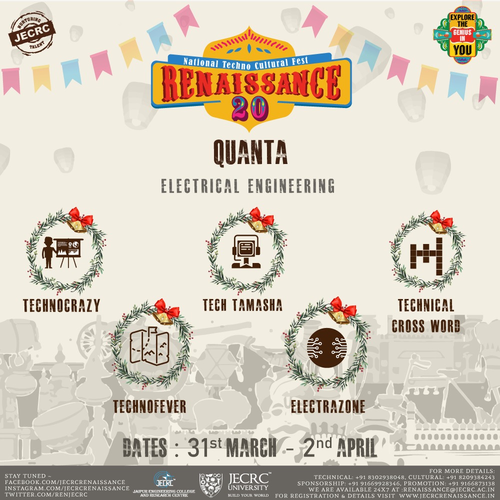 renjecrc's tweet photo. #ren20 #ExploreTheGeniusInYou #BackWithTheClap #NurturingTalent #BuildYourWorld #20YearsYoung #TomorrowIsNow #LifeAtJECRC #TeamJECRC #CollegeFest https://t.co/66owlK7T4I