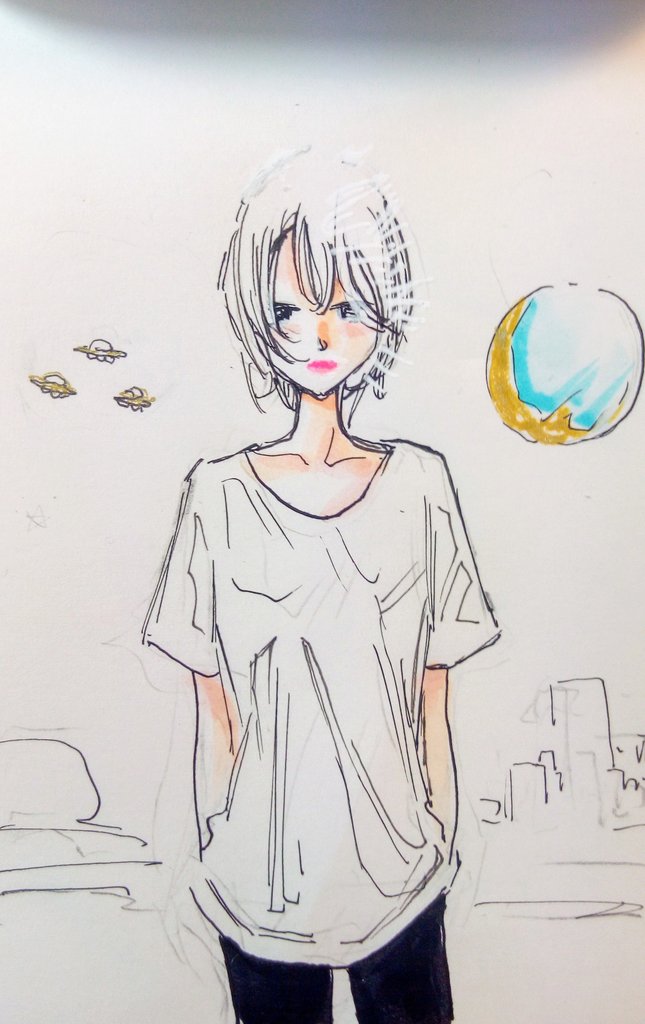 an_zn_studio's tweet image. ひさびさ　聴いてる

当時より

現在　のほうがしっくりくるのね

#mindscreen
#浜田省吾
#イラスト