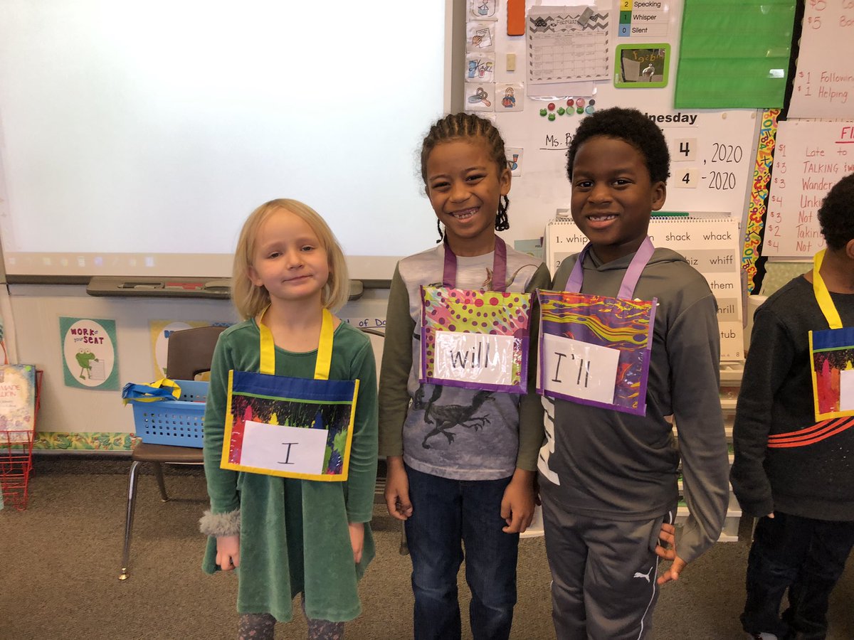 CHUHRoxEl's tweet photo. Our first graders are combining words to make contractions.  They are so smart! https://t.co/JKDRmAS1PS