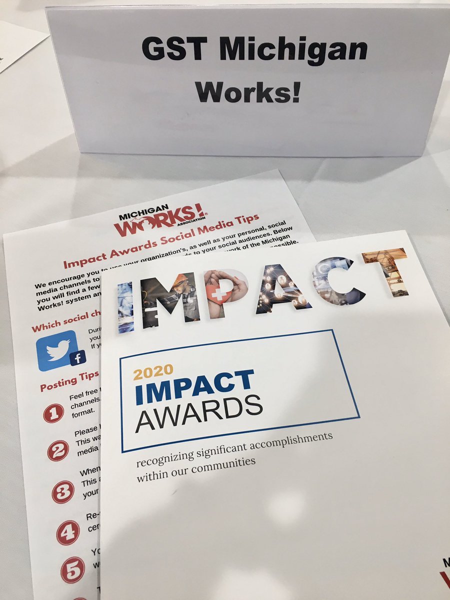 GSTMIWorks's tweet photo. Today we recognize significant accomplishments within our @GSTMIWorks & fellow @MichWorksAssn Agenciesโ communities at the #MWImpact Awards! #MIWorks @GSTJobs https://t.co/MJ5AU7eCfp