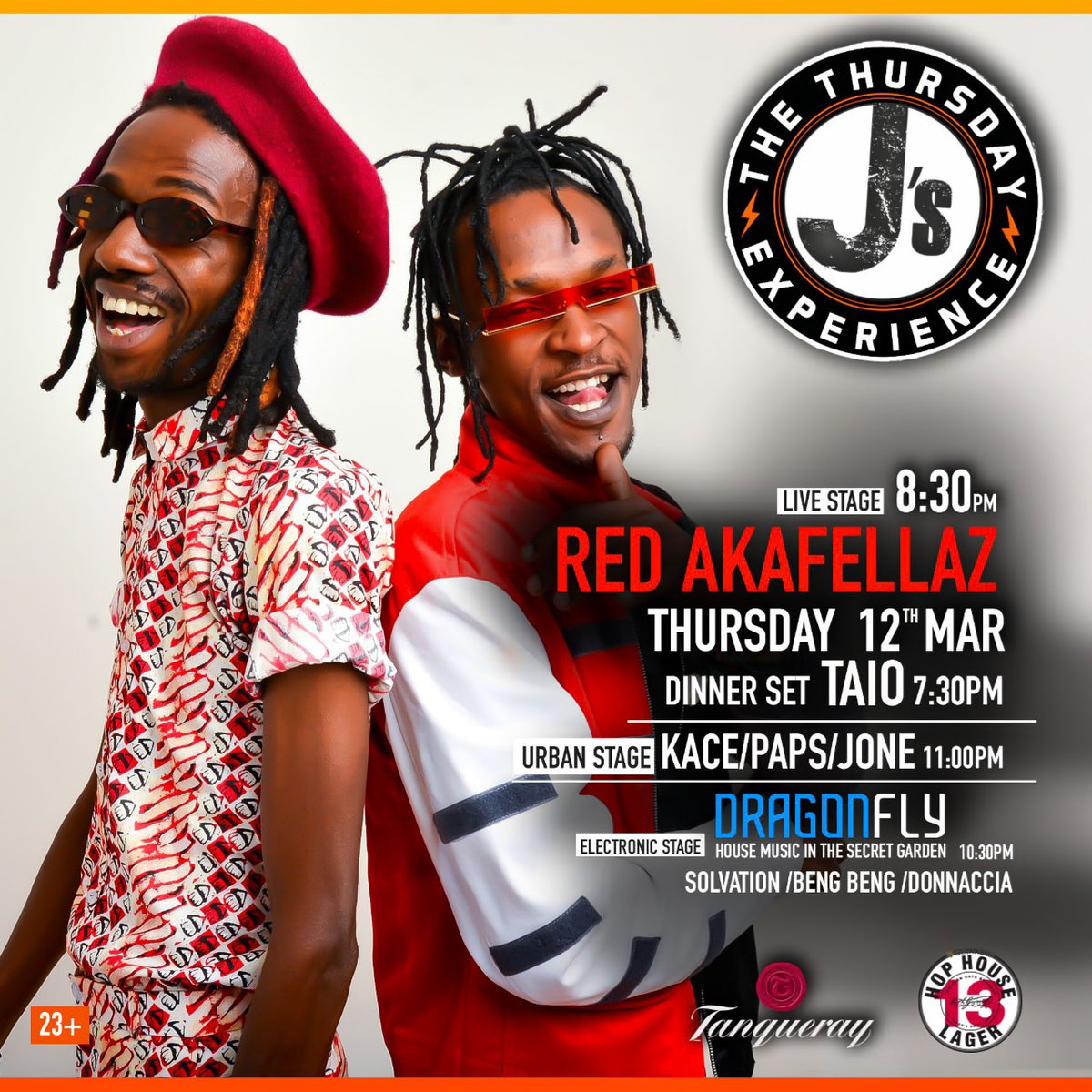 Fair play pure rhumba from us (@aka.fellaz  formerly Red Acapella)
We Deiya at Js for that Thursday Experience on 12th Next week. ENTRY FREE STRICTLY ABOVE 23.
See you There.