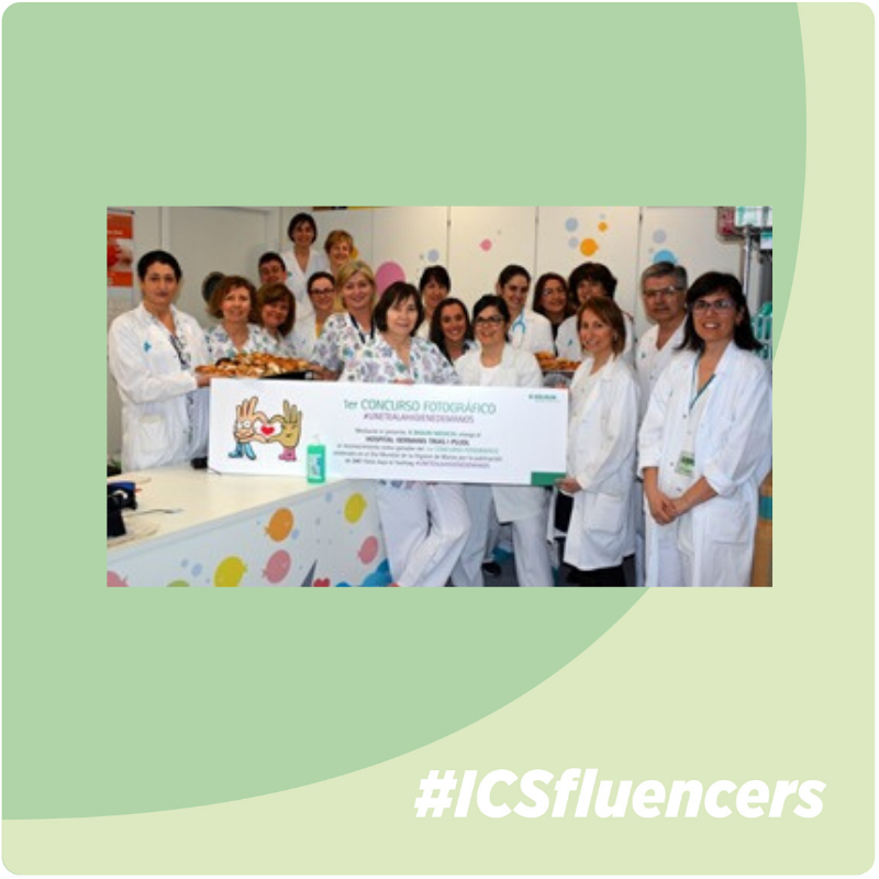 icscat's tweet photo. @hgermanstrias @laiacf10 @vincat @OMS_es #ICSfluencers @laiacf10: "També hem establert un premi “Esmorzar d’equip” per al servei que obtingui millor compliment al tall d’observació d'higiene de mans segons la metodologia de la @OMS_es" #S42LC @hgermanstrias https://t.co/5QiplSGEIe