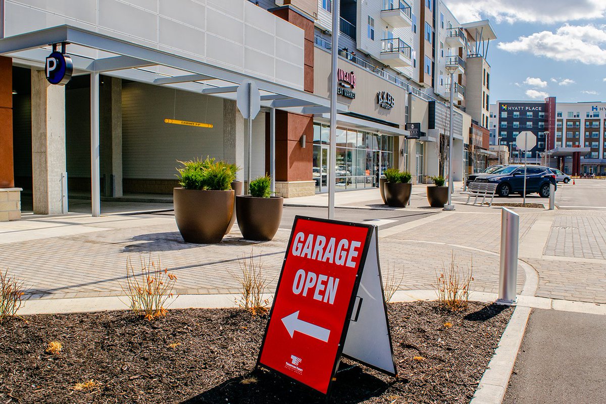 Fishers District is the hottest spot in Fishers! Which means our parking lots get pretty full. Don't fret! Our parking garage is open and available to guests! Just follow the signs.