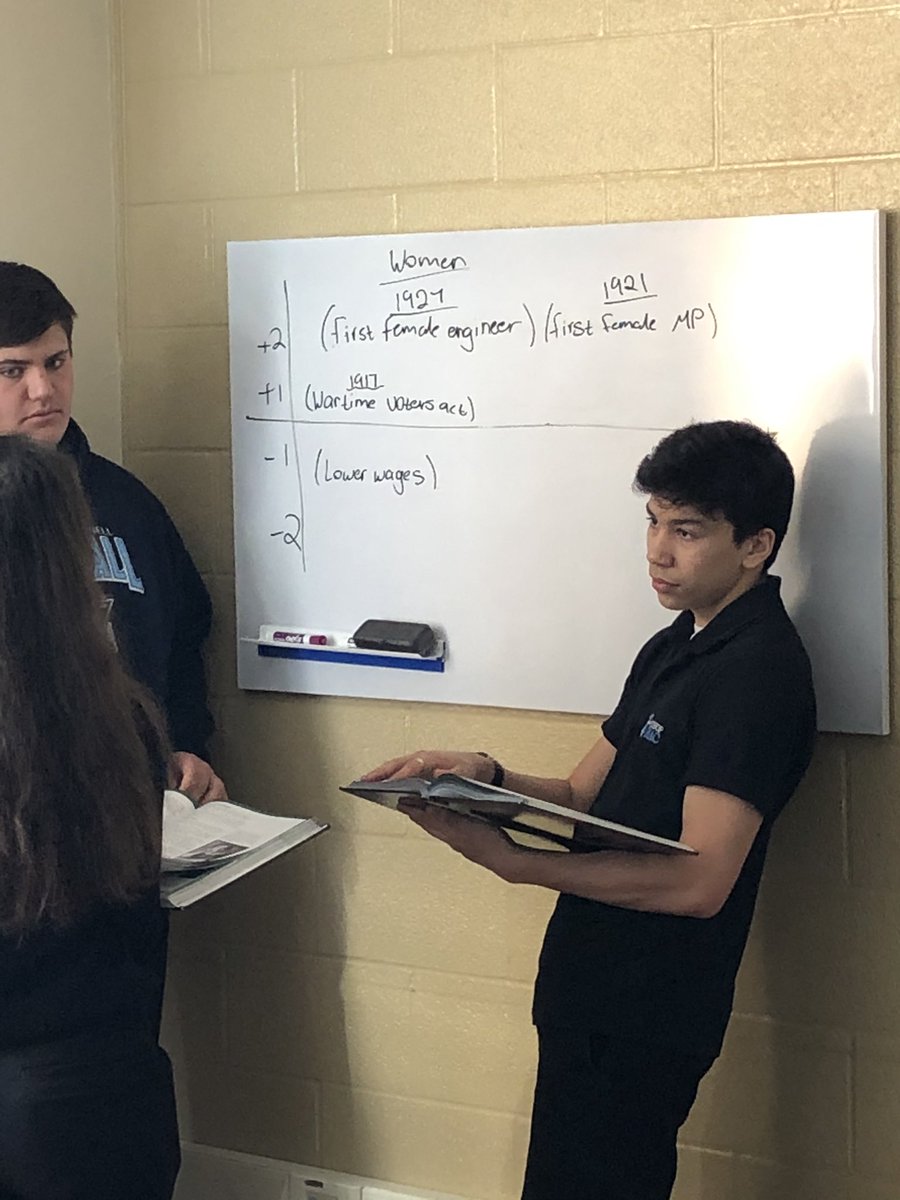 douccath's tweet photo. Creating a timeline with attitude @TheBlueBlast and inquiring to what extent was the period of 1914-1929 a period of progress or decline #thinkingclassroom  #inquiry #criticalthinking #CHC2D #collaboration #WhatWCDSBdoes @WellingtonCath #lessonforlife https://t.co/o4QZazSu1U