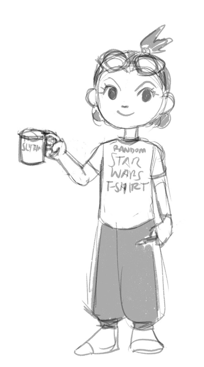 onikiniko's tweet photo. The #outfitxdiary tag is so lovely and I’d like to draw more for that, but my looks lately have been all a variation of this: (the perks and downfalls of home office) https://t.co/kJCRuh2IYa