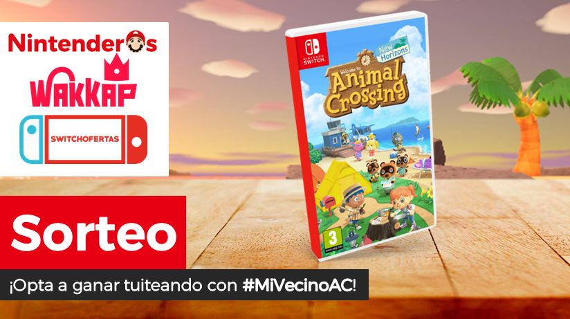 Nintenderos's tweet photo. ¡Sorteamos una copia física de Animal Crossing: New Horizons para Nintendo Switch!

➡ Sigue a @wakkapoficial, @switch_ofertas y @Nintenderos 
➡ RT aquí
➡ Tuitea sin límite de tuits con #MiVecinoAC tus personajes favoritos de Animal Crossing

¡Suerte! - https://t.co/YEoVxvZva9 https://t.co/2mGjylFoZC
