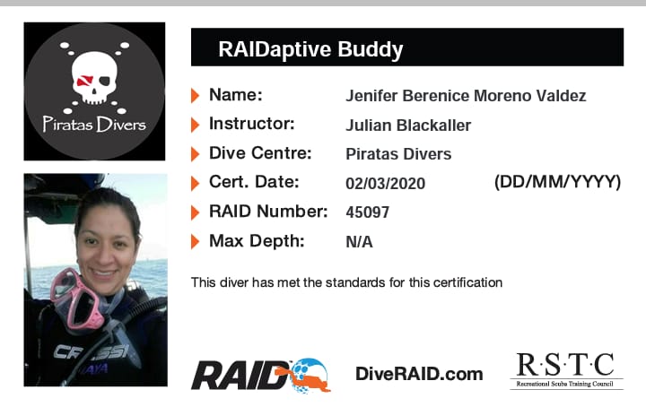 PIRATASDIVERS's tweet photo. Certificados Buddy RAIDaptive. #piratasdivers #RAIDlatam #Raid # https://t.co/UXwXhO12kb