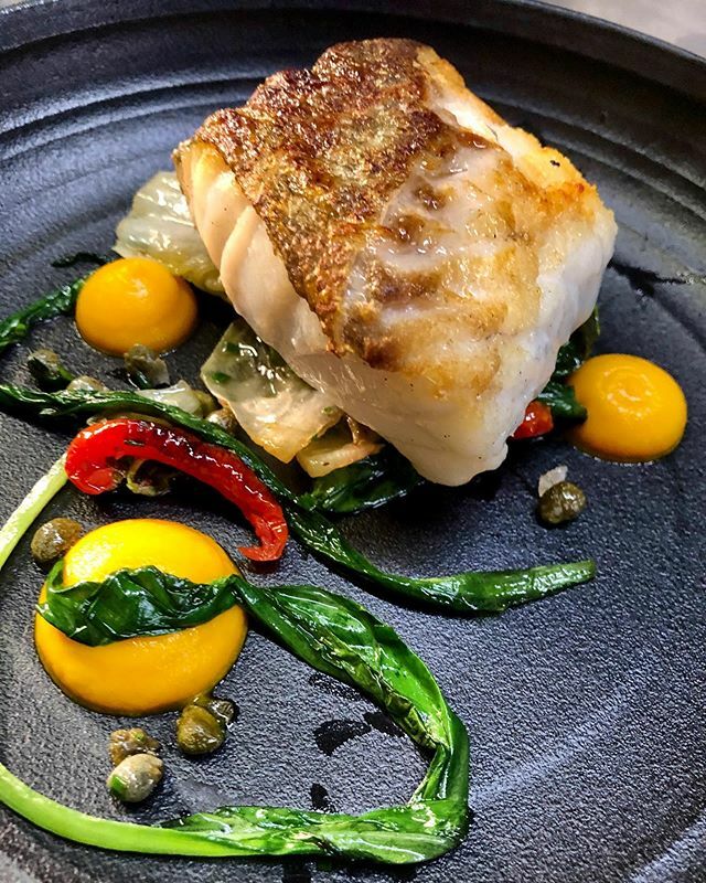Deanes_Deli's tweet photo. Roast cod , wild garlic, side of chorizo croquettes #special #lunchtime #belfast #foodphotography #food #foodstagram @eatatdeanes https://t.co/4NPSJeKsJC https://t.co/rFJ7c3xyAb