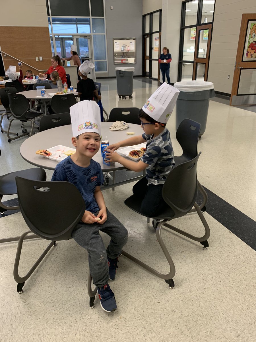 Celebrating National School Breakfast Week with make-your-own-waffles or bacon, egg and cheese bagels!  Yum! #OurKidsOurHeartOurHome #CameyPride #lisdprek <a href="/Camey_ES/">Camey Elementary</a>