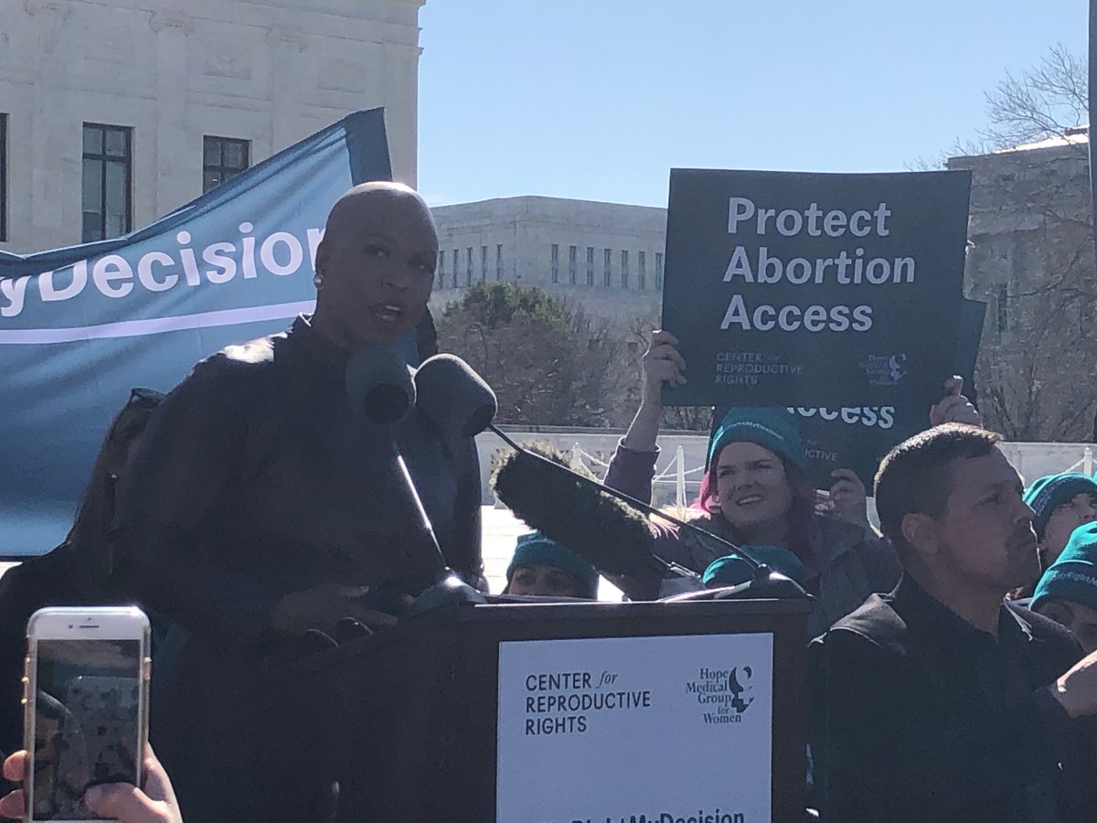PPact's tweet photo. "Abortion rights are human rights. Abortion care is health care. Reproductive justice is economic justice. And reproductive justice is racial justice." ––@RepPressley #MyRightMyDecision https://t.co/okcuYKKhSY