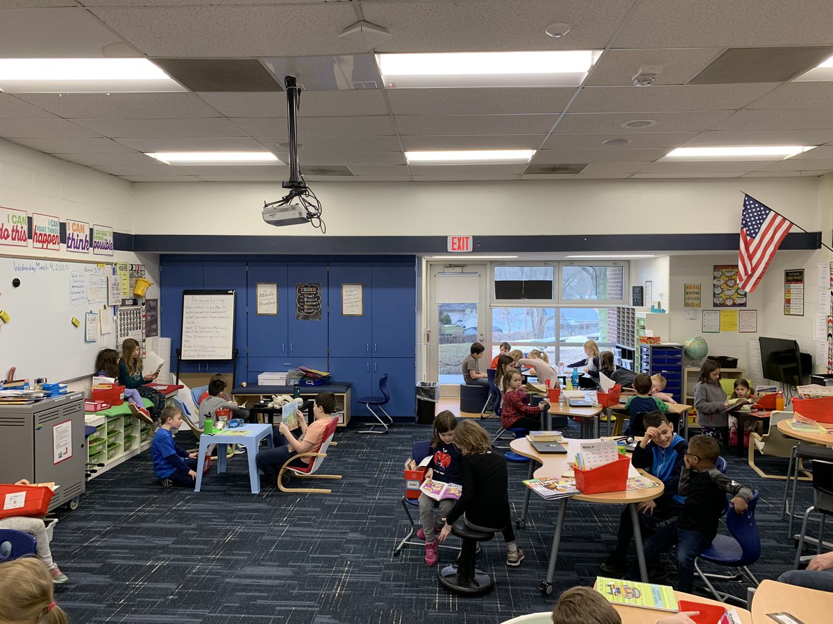 Garbarz3rdPR's tweet photo. @MsTworksClass kindergarteners and @Garbarz3rdPR third graders celebrating being reading buddies on this special March is Reading Month Day here at PR! #bekind #Marchisreadingmonth https://t.co/yIuR07A8kt