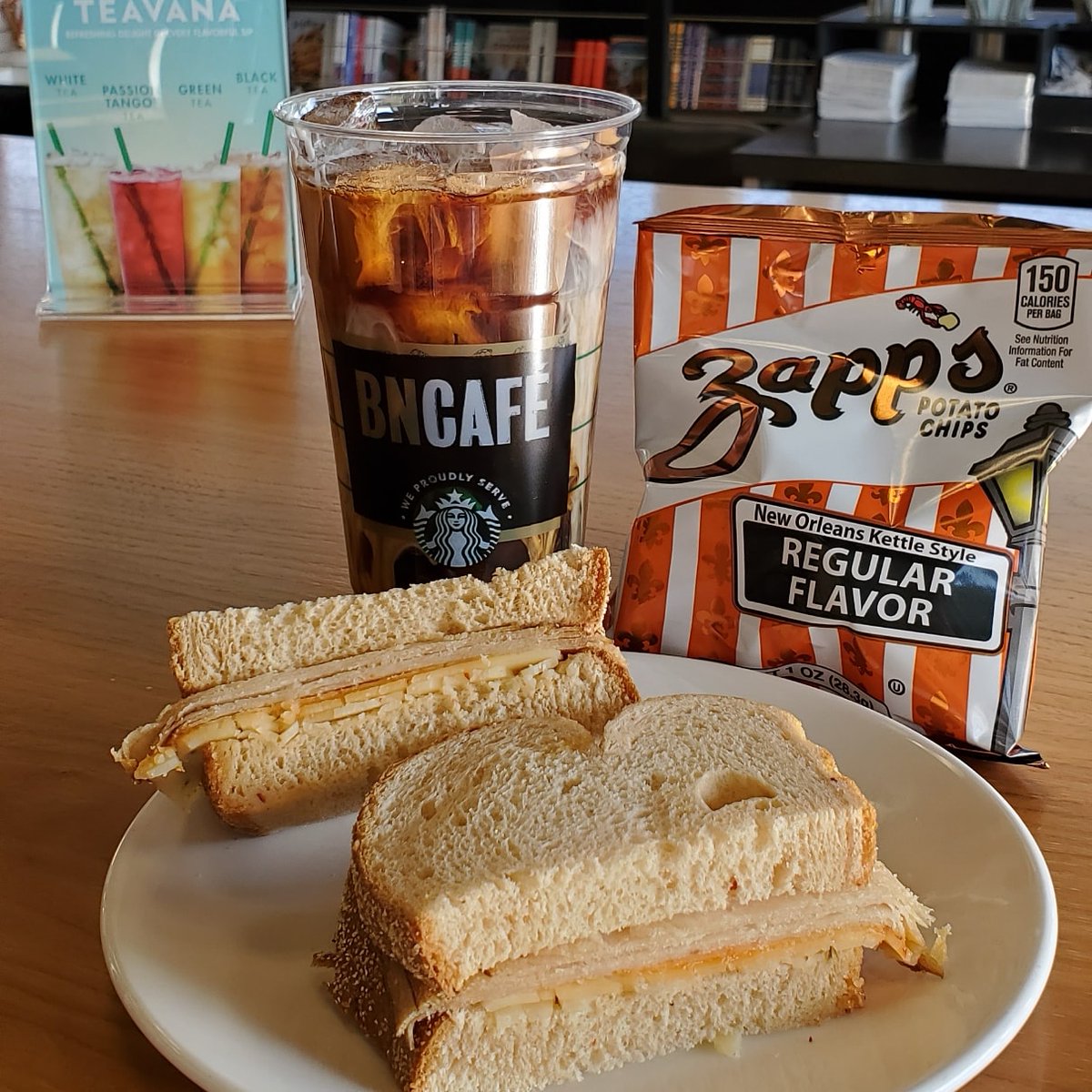 Yummy! Grab lunch here and get our $8 lunch bundle, now with <a href="/ZappsChips/">Zapp's</a> included!! P.S. We accept Pete's Points 😀 #lunch #bookstore